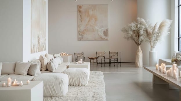 Clean lines and neutral tones define this minimalist party theme