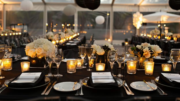 Clean lines and minimal embellishments define this party theme