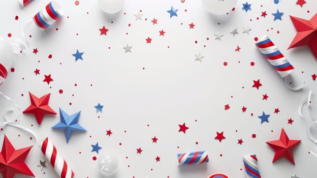 Clean white background with subtle patriotic details for Patriot Day.