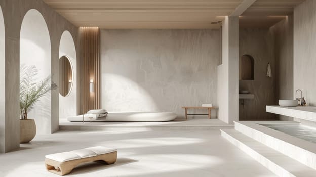 Copy space harmoniously incorporated into the overall aesthetic of beauty and wellness scene
