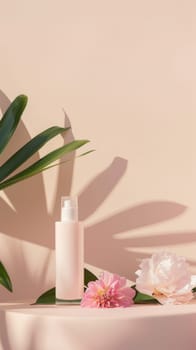 Copy space for cosmetic advertisement or beauty product launch.