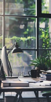 Corporate setting featuring modern business tools.