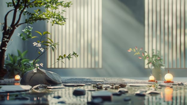 Conceptual mockup scene with symbolic elements for visual storytelling.