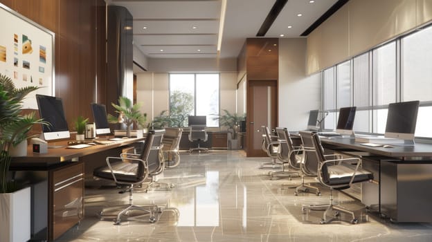 Professional environment with an intricate layout pattern.