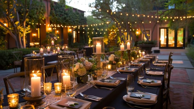 Simple and refined party setup with a contemporary flair