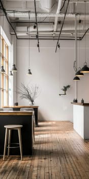 Simple and uncluttered business environment with minimalistic decor.