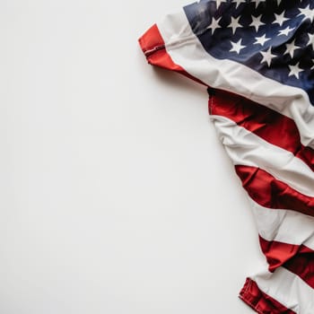 Simple Patriot Day scene featuring an American flag on a white background.