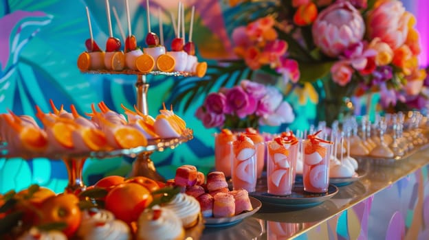 Unique party layout pattern adding personality and charm to the celebration