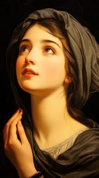 Portrait of Saint Magdalene. AI generative.