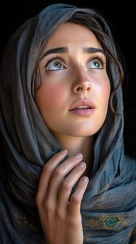Portrait of Saint Magdalene. AI generative.