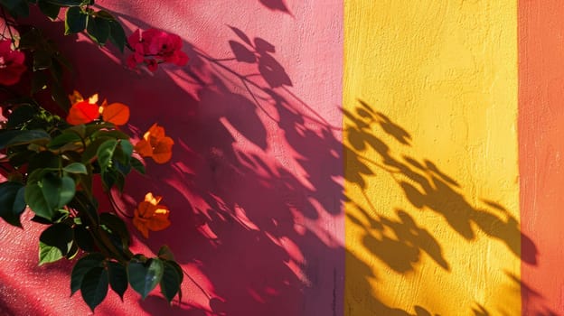 Bold shadows against a vibrant background capture the essence of wonder