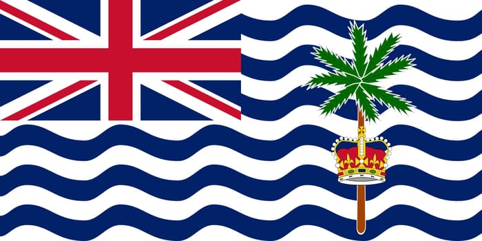 A British Indian Ocean Territory flag background illustration