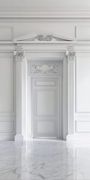 Classic white background mockup scene for showcasing various designs.