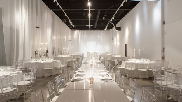 Clean and modern party design with minimalist sensibilities