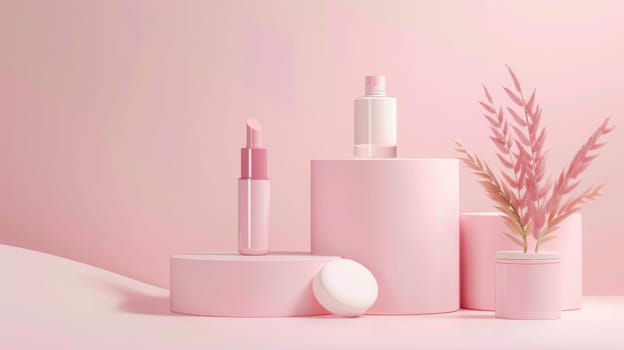 Clean and modern layout with copy space for cosmetic brand promotion.