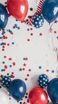 Clean and simple white background with Patriot Day decorations.