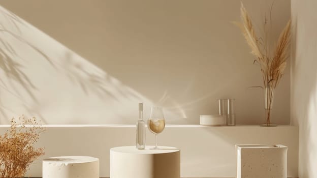 Clean lines and neutral tones characterize this minimalist party theme