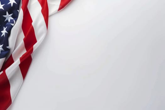 Clean white backdrop with subtle patriotic details for Patriot Day and ample copy space.