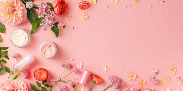 Copy space for beauty blog banner or social media post.