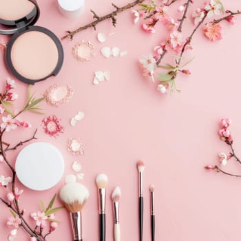 Copy space for makeup tutorial or beauty product promotion.
