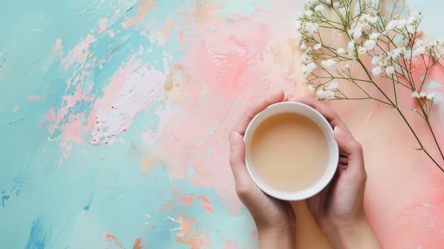 Copy space harmoniously blended into the design of self-care imagery