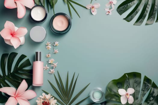 Copy space for cosmetic advertisement or beauty product launch.