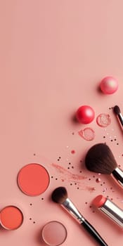 Copy space for promoting makeup tutorials or beauty workshops.