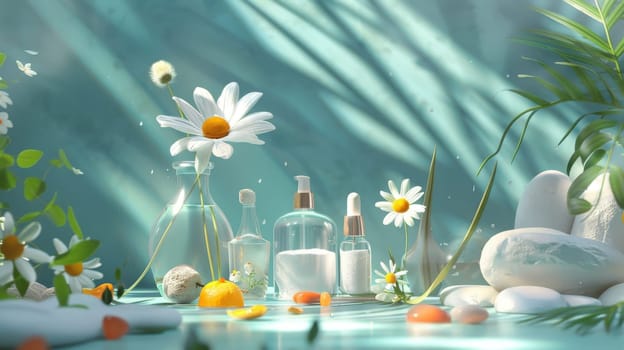 Copy-friendly depiction of beauty and wellness elements, ideal for personalized messaging