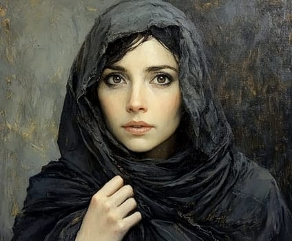 Portrait of Saint Magdalene. AI generative.
