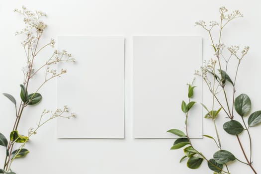 Crisp and clear mockup arrangement against a classic white background.