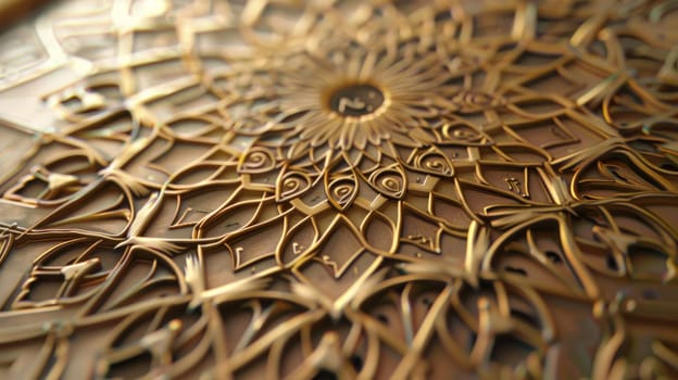 Dynamic 3D animation of Islamic patterns swirling and morphing, creating mesmerizing visual effects.