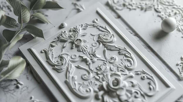 Delicate mockup design featuring intricate decoration for a graceful presentation.