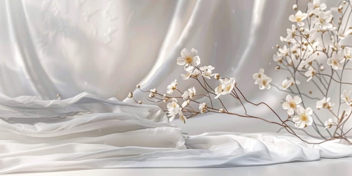 Decorative mockup arrangement adorned with delicate decoration for an upscale presentation.