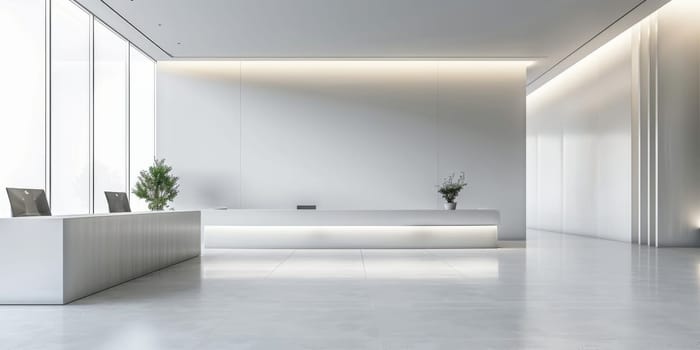 Elegant and minimal business environment with clean lines and simplicity.