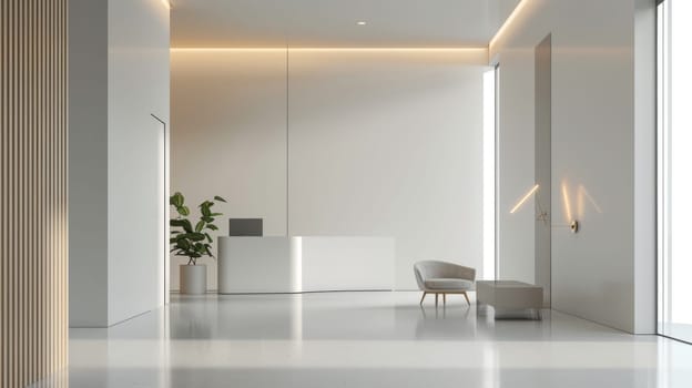 Elegant and minimal business environment with clean lines and simplicity.