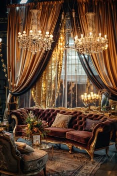 Luxurious mockup setup with opulent decoration for a glamorous presentation.