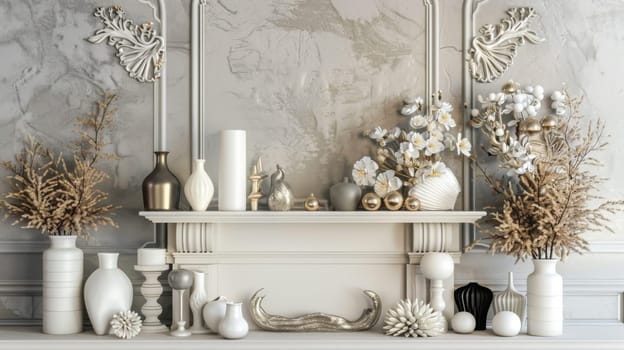 Lavish mockup arrangement adorned with stylish decoration for a fashionable touch.