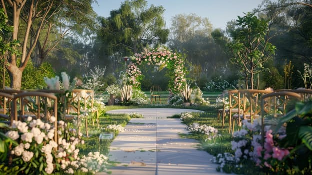 Joyous event scene showcasing open area perfect for adding event details