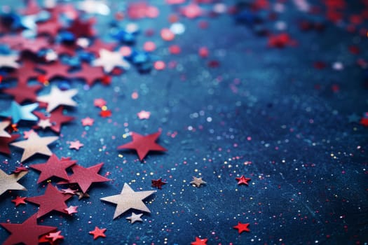 Festive decorations with patriotic colors for Patriot Day.