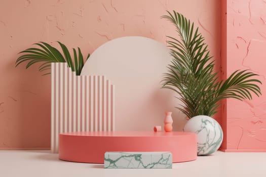 Minimalist mockup arrangement with a spacious background for customization.
