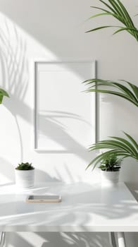 Minimalist mockup setup with a white background for a polished look.