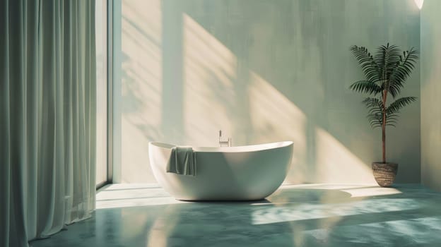Minimalist portrayal of beauty and relaxation