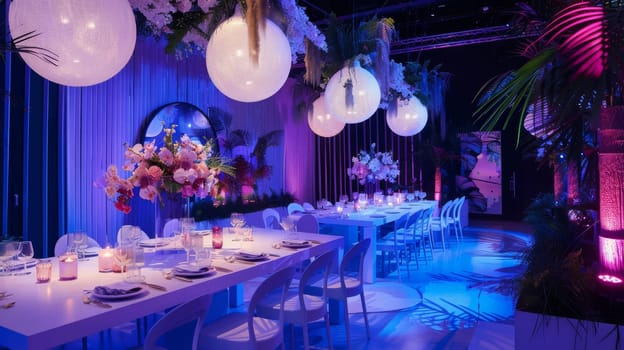 Minimalistic party decor sets the stage for an unforgettable experience