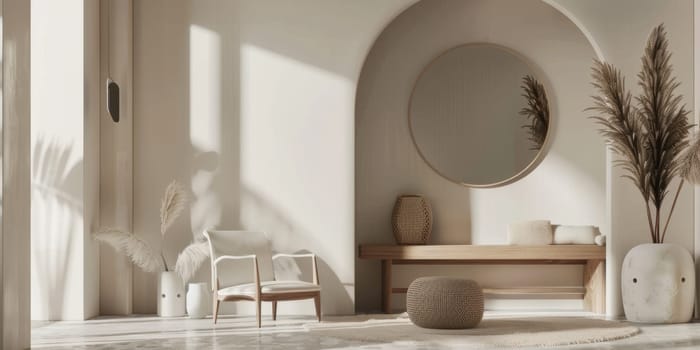 Minimalistic mockup scene for showcasing design concepts.