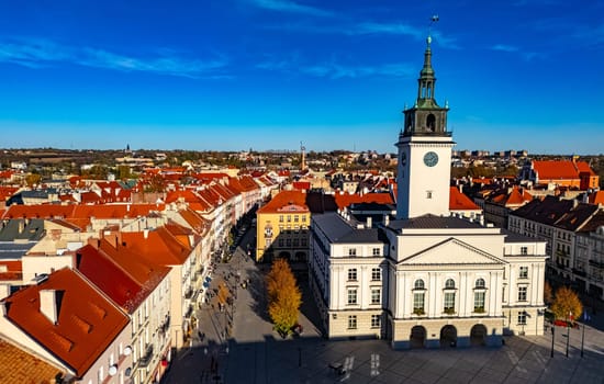 Architecture of Kalisz old town in Greater Poland Voivodeship, Poland