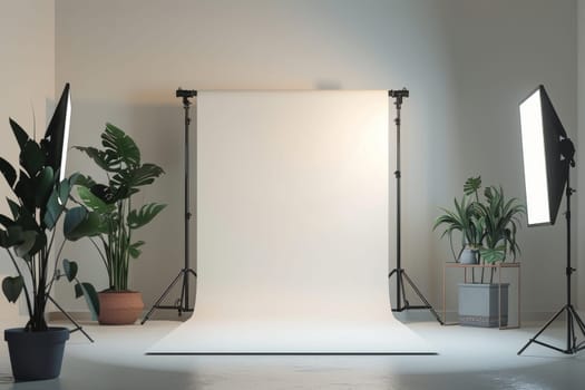 Mockup setup designed to showcase your content against a blank backdrop.