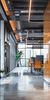 Modern business environment designed with a structured layout pattern.