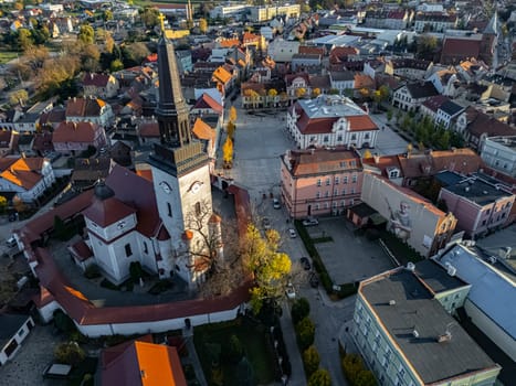 Architecture of Jarocin old town in Greater Poland Voivodeship, Poland