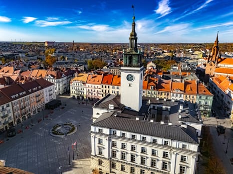 Architecture of Kalisz old town in Greater Poland Voivodeship, Poland