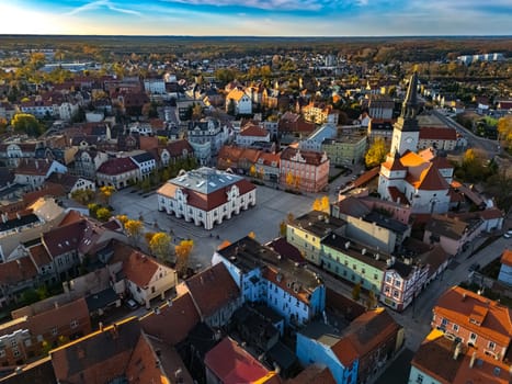 Architecture of Jarocin old town in Greater Poland Voivodeship, Poland